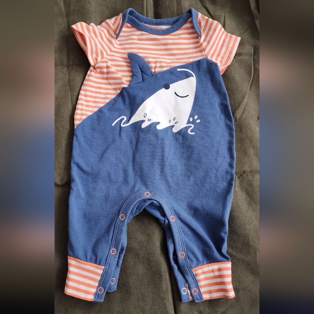 Baby Cat & Jack Baby Shark Onesie 0-3 M